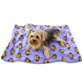 Silly Monkey Ultra Blanket (Color: lavender, size: 50" x 30")